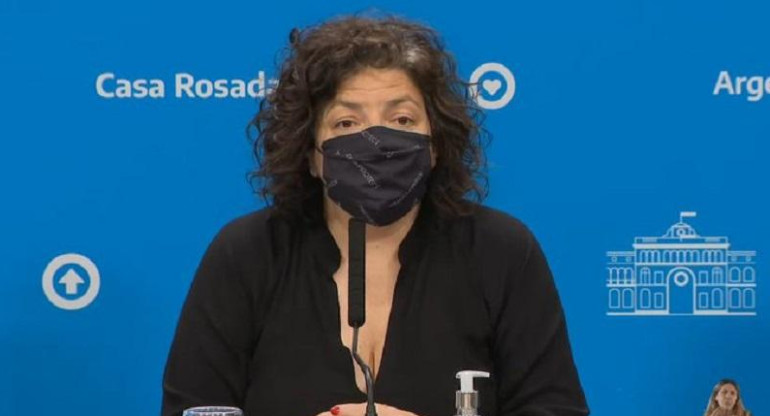 Carla Vizzotti, ministra de Salud.