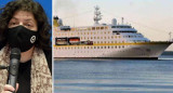 Carla Vizzotti y crucero MS Hamburg