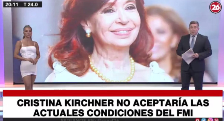 Cristina Kirchner sobre la negociación con el FMI - Canal 26