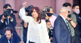 Cristina Fernández de Kirchner en el acto por del Dia de la Democracia y los Derechos Humanos en plaza de Mayo. Foto NA