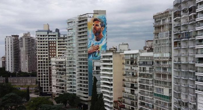Mural de Lionel Messi en Rosario