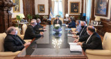 Alberto Fernández junto a la Conferencia Episcopal Argentina