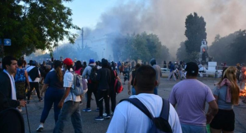 Incidentes en Chubut, foto NA