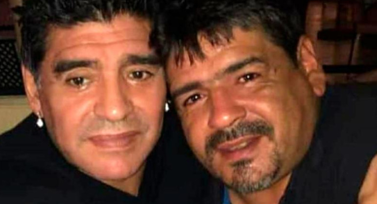 Diego y Hugo Maradona, foto NA