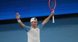 Festejo de Diego Schwartzman en la ATP Cup, REUTERS