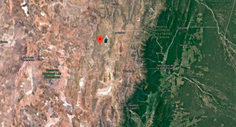 Departamento de Rinconada, Jujuy (Foto: Street view satelital)