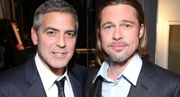 George Clooney y Brad Pitt, foto NA