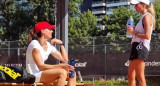 Entrenamiento de Gabriela Sabatini y Gisela Dulko