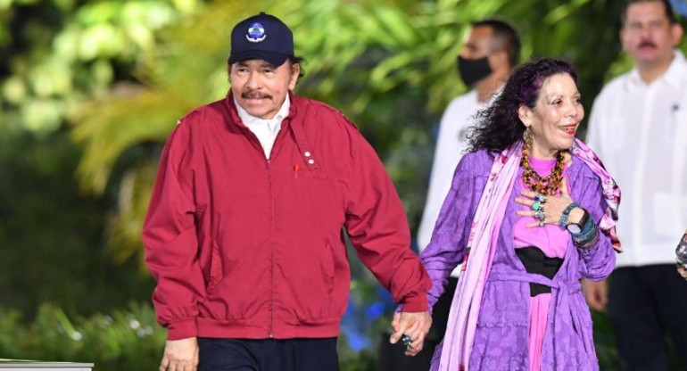 Daniel Ortega, presidente de Nicaragua, y su esposa y vicepresidenta del país, Rosario Murillo.
