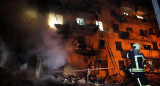 Edificio atacado por las fuerzas rusas en Ucrania, AGENCIA NA
