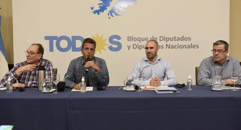 Reunión de trabajo de Massa, Guzmán, Martínez, Heller y Aparicio en previa a tratamiento por acuerdo con FMI	