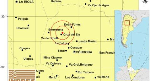 Sismo en Cruz del Eje, Córdoba