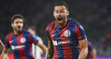 Yeison Gordillo festeja el primer gol de San Lorenzo ante Talleres. Foto NA