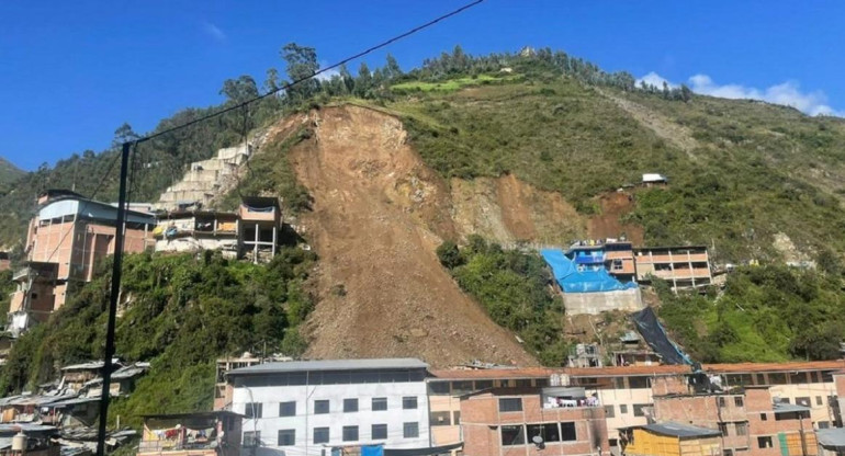 Derrumbe en Retamar, Peru.