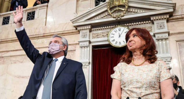 Alberto Fernández y Cristina Fernández de Kirchner, Gobierno, Congreso, NA
