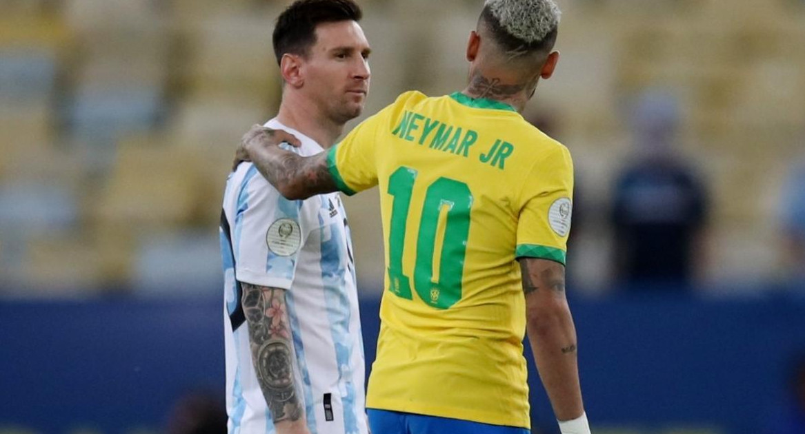 Lionel Messi y Neymar, Argentina vs Brasil, Reuters