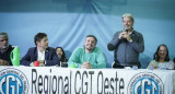 Máximo Kirchner en reunión de la CGT