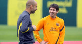 Pep Guardiola y Lionel Mess, foto NA