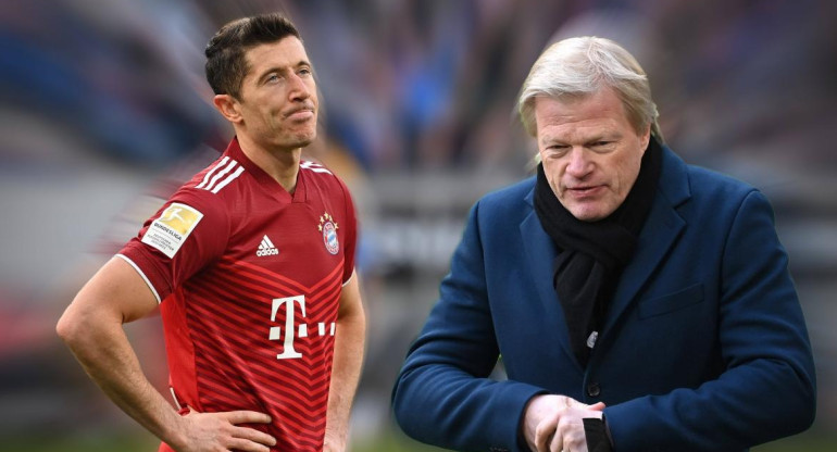 Oliver Kahn y Robert Lewandowski, Bayern Munich, fútbol alemán. Reuters.