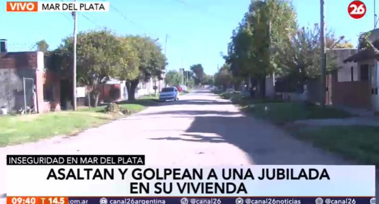 Violento asalto a una jubilada en Mar del Plata, CANAL 26