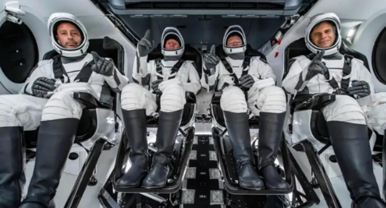 Astronautas de la primera misión privada de la NASA, NA