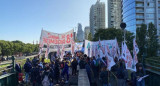 Protesta en las vías del Tren San Martín. Foto: NA.