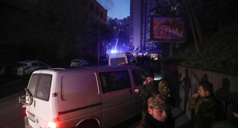 Ataque de Rusia en Kiev durante la visita de Guterres. Foto: EFE