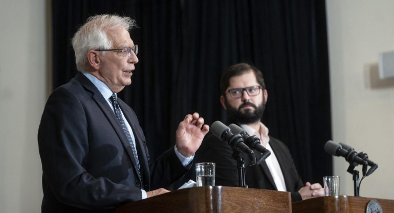 Josep Borrell representante de la Unión Europea para la política Exterior, en Chile. AFP.