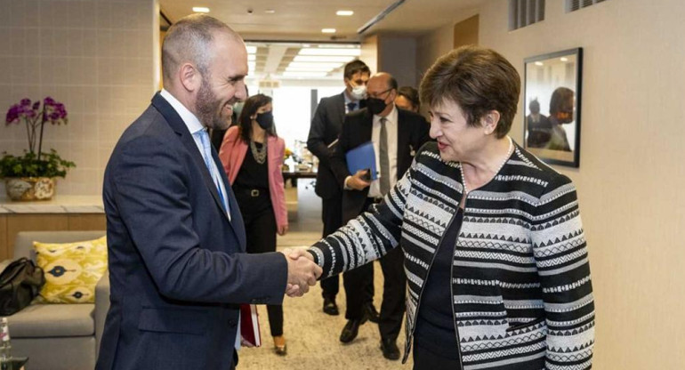 Martín Guzmán y Kristalina Georgieva, Gobierno, FMI, NA