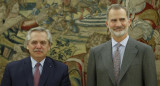 Alberto Fernández y el rey Felipe VI de España. Foto: EFE.