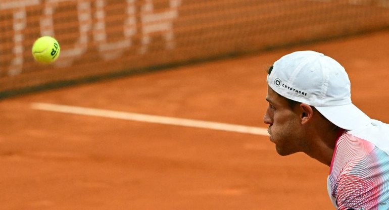 Diego Schwartzman en el Masters 1000 de Roma. Foto: AFP.