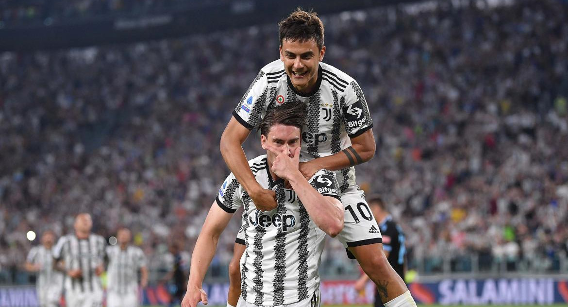 Festejo de Dybala en la Juventus. Foto: NA.