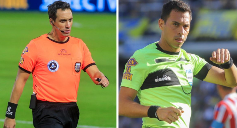 Fernando Rapallini y Facundo Tello, árbitros. Fotos: NA.