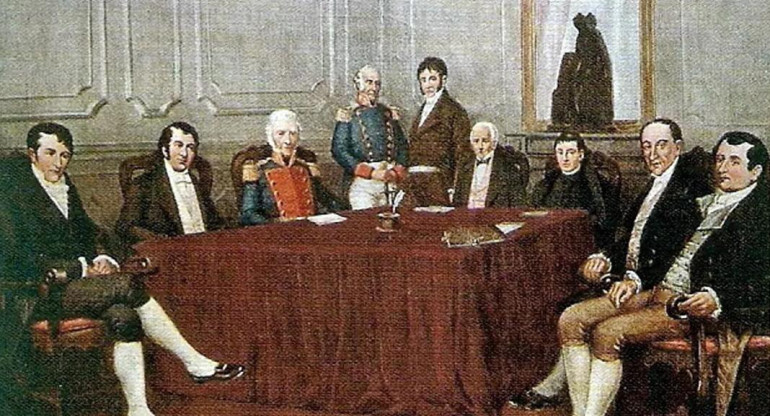 Miembros de la Primera Junta del 25 de Mayo de 1810. Cuadro de Francisco Fortuny.