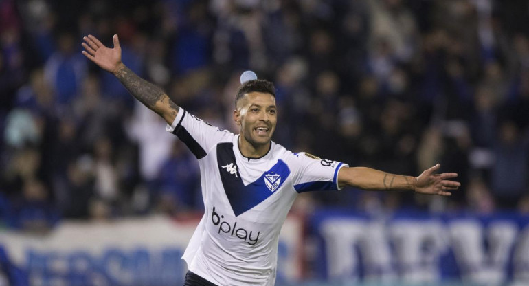 Festejo de Vélez ante Estudiantes por la Copa Libertadores. Foto: NA.