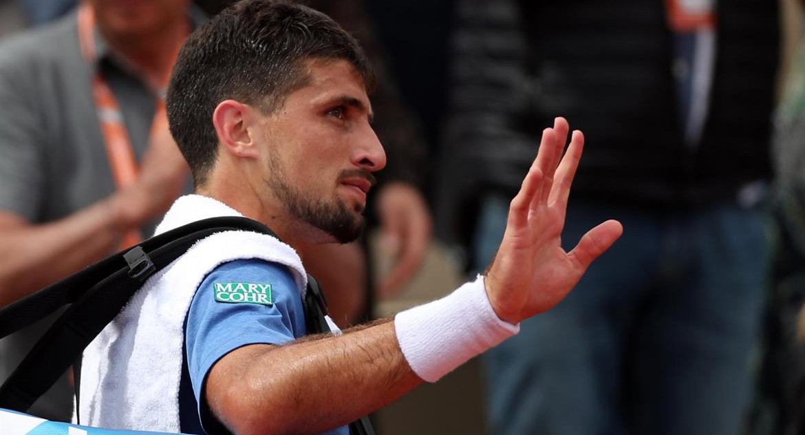 Pedro Cachin en Roland Garros. Foto: EFE.