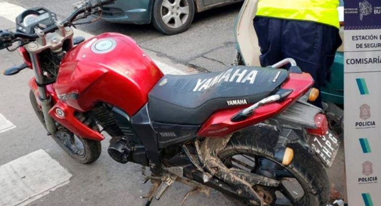 Secuestro de moto en Mar del Plata. Foto: NA.