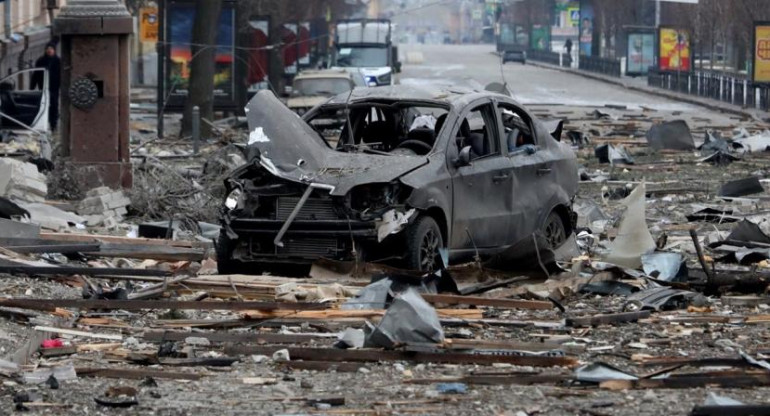 Coche bomba. Guerra Rusia Ucrania