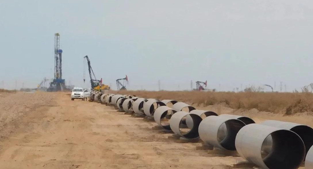 Obras de gasoducto Néstor Kirchner, Foto La Nueva Provincia