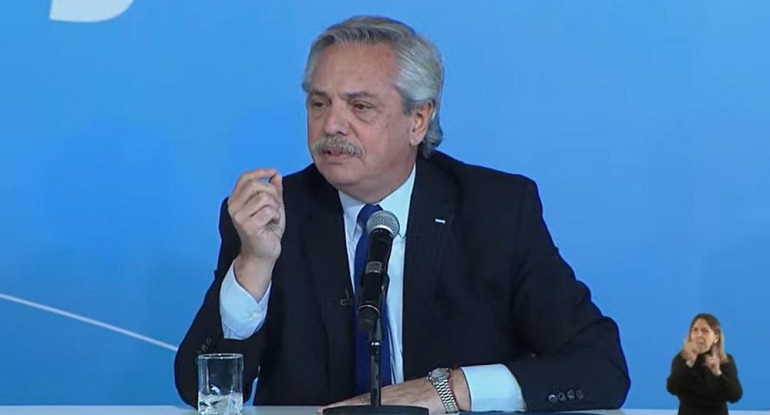 Alberto Fernández, Gobierno, foto captura video