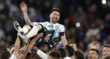 Lionel Messi y la Selección argentina tras la Finalissima. Foto: EFE.