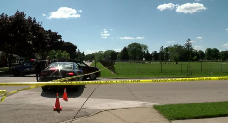 Tiroteo en un cementerio de Wisconsin, Estados Unidos. Foto: @lopezdoriga