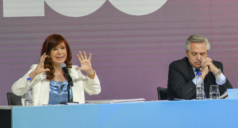 Cristina Kirchner y Alberto Fernández. Foto: NA.