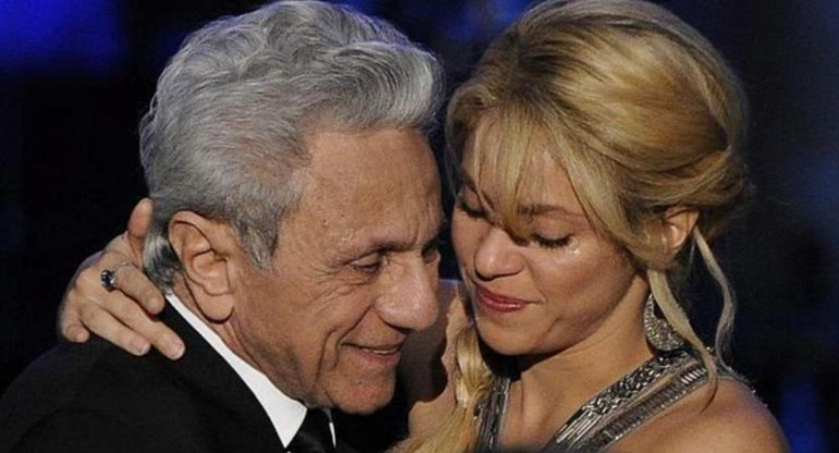 Shakira y su padre. Foto: NA.