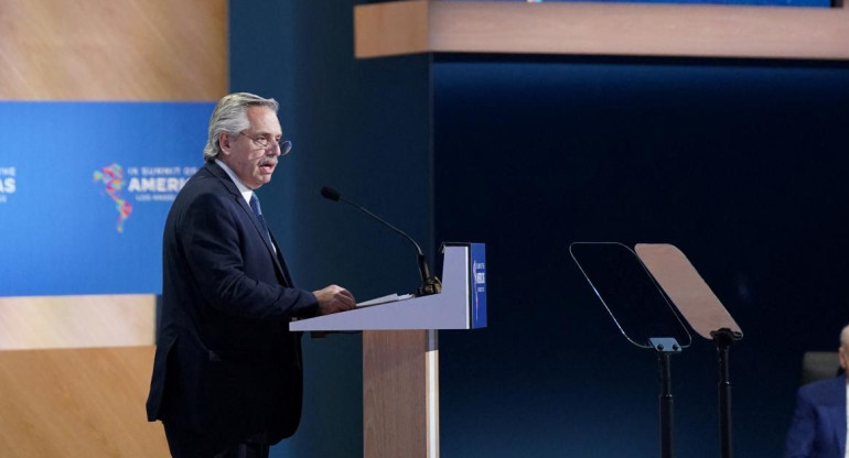 Alberto Fernández en la Cumbre de las Américas. Foto: REUTERS.