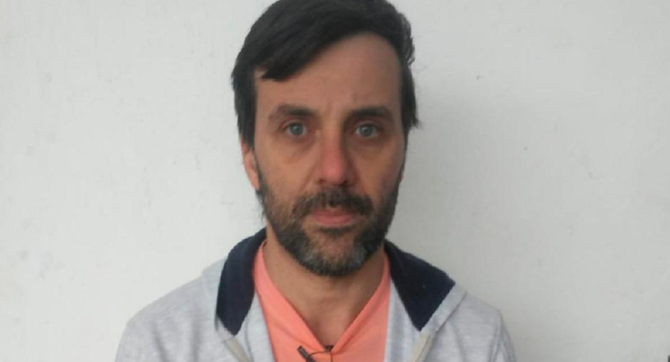 Pablo Damián Grottini, detenido. Foto: Twitter.