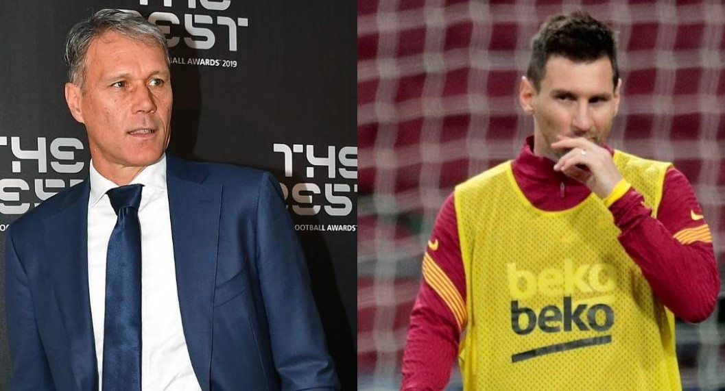 Van Basten y Lionel Messi, fútbol. Foto: Reuters.