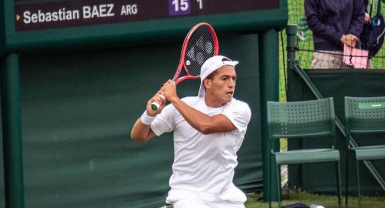Sebastián Báez, Wimbledon. Foto: redes sociales.