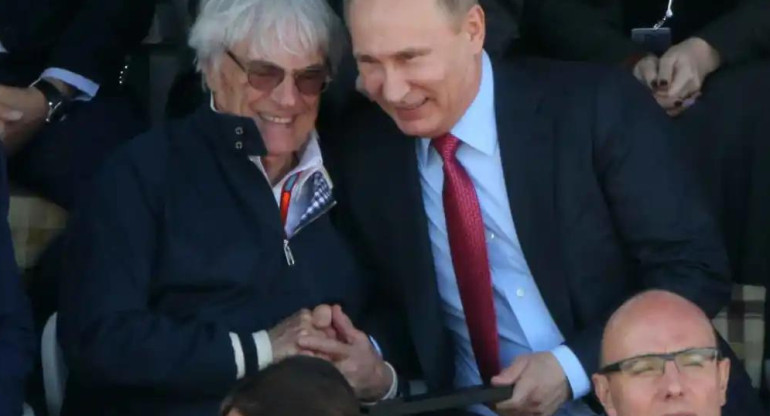 Bernie Ecclestone y Putin. Foto: EFE.