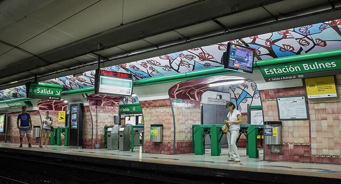 Estación Bulnes de la línea D, Palermo. Foto: NA.